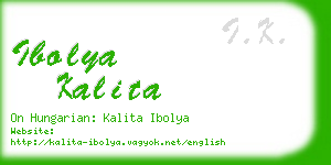 ibolya kalita business card